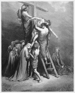 Joseph of Arimathea brings Jesus down from the cross